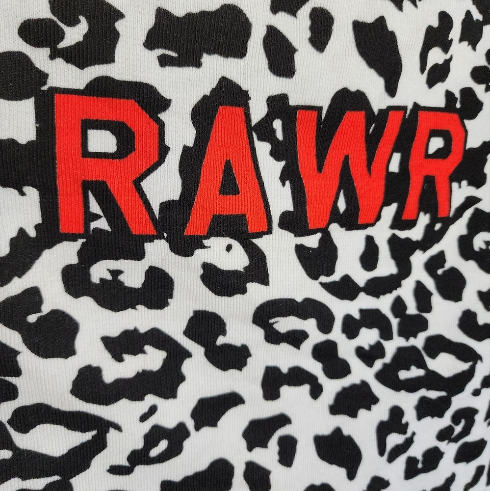 Wildfox Kids Morning Crop Rawr Sz M 7/8 - Picture 4 of 7